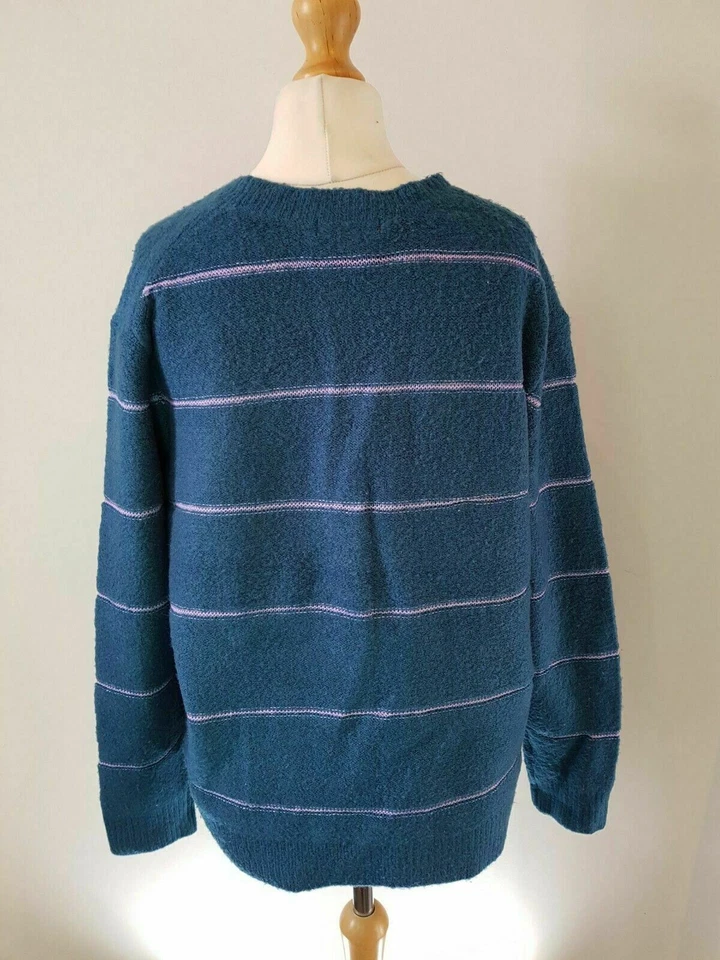 Jersey de invierno para mujer Jo Fresh grande a rayas azules y moradas Foto 3 de 4