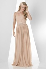 Bari Jay Bridesmaid Dresses # 880 gown Special Occasion formal Nude 12 NWT $260