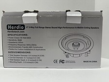 Herdio 4 Inch 320 Watts 2-Way Bluetooth Ceiling Speakers Package