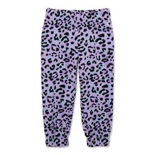 365 Kids from Garanimals Girls Fleece Print Jogger Pants, Size 8
