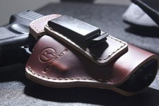 FUNDA para pistola de cuero IWB para Springfield XD XDS XDM/S&W M&P Shiedld 9MM/Glock G17