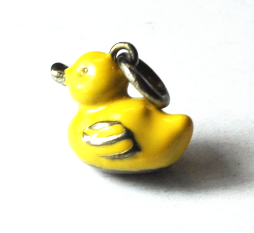 Enamel Rubber Duck Charm 16mm 