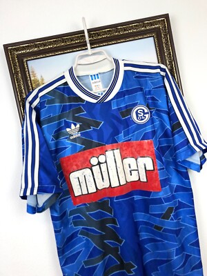 FC Schalke 04 Home football shirt 1993 Soccer Adidas Jersey Mens