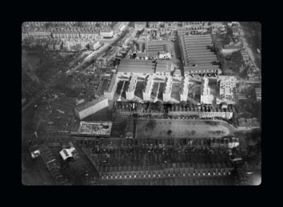 London County Council flats on Kennings Way Kennington England 1930s OLD PHOTO