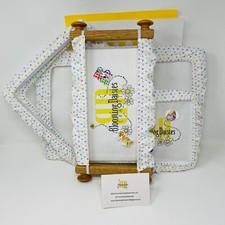 White w/Pastel Dots Springtime Grime Guards - Q-Snap Frame-Cross Stitch