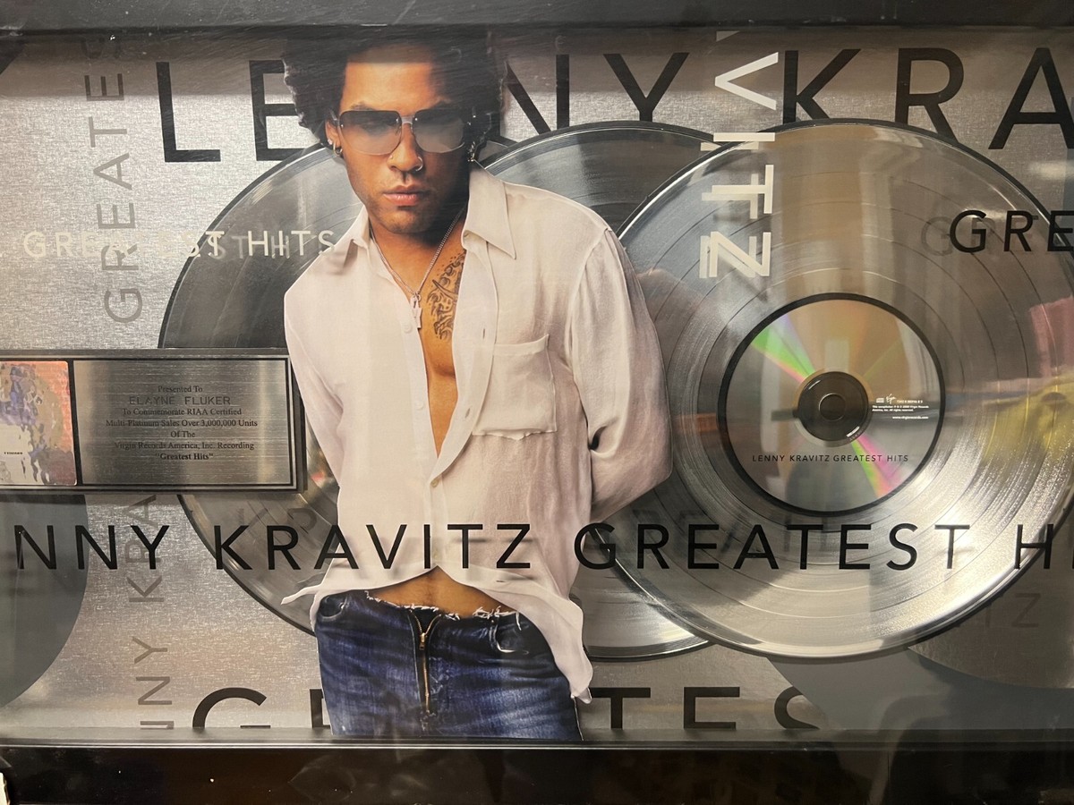 LENNY KRAVITZ Greatest Hits RIAA CERTIFIED SALES AWARD 3M VIRGIN