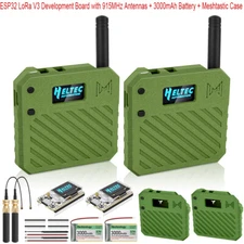 2XMeshtastic ESP32 LoRa V3 Development Board+3000mAh Battery+915MHz Antenna+Case