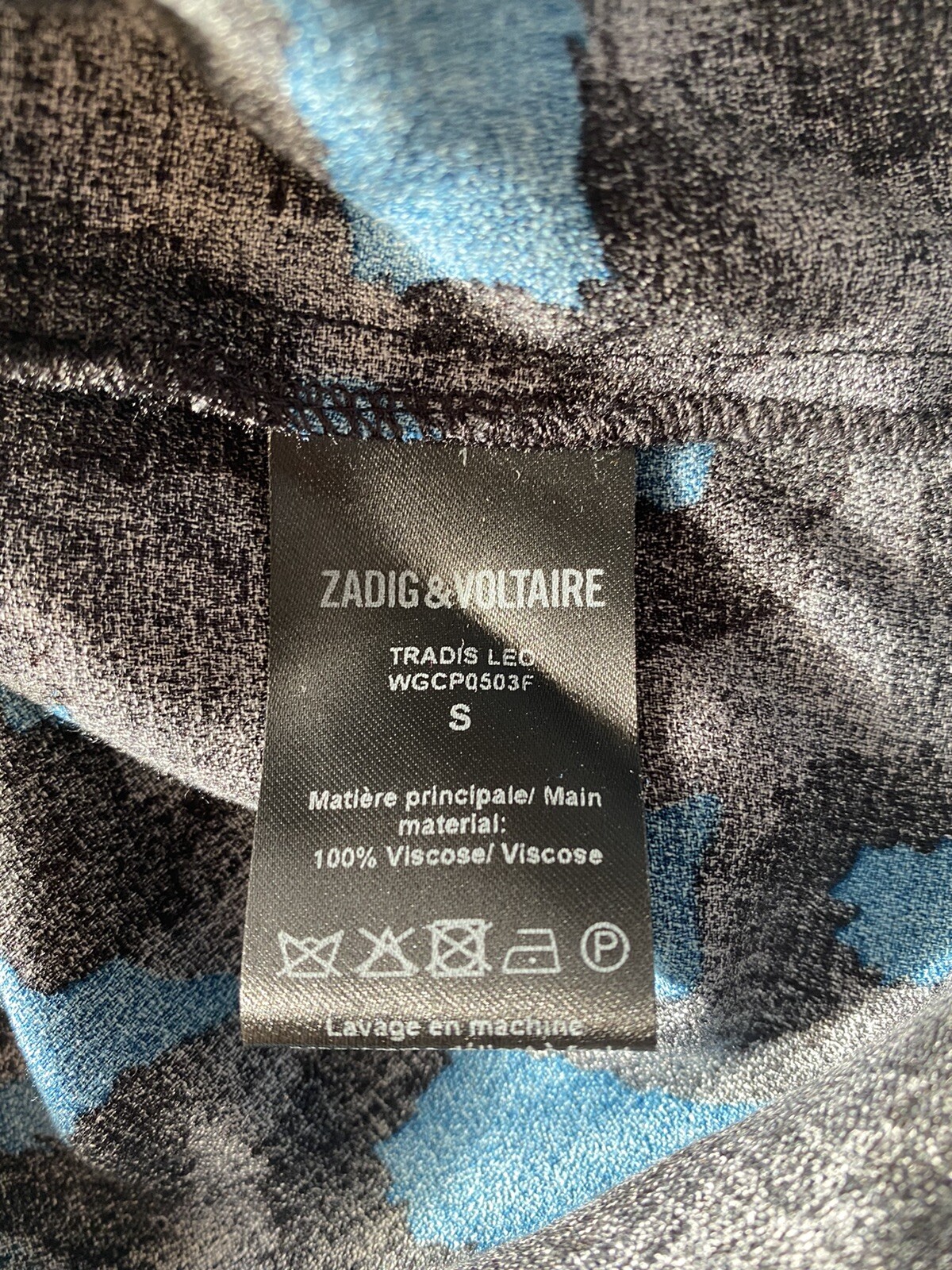 Zadig & Voltaire Tradis Leo Shirt Pyjama Style Small Black/Green RRP £215 image 8
