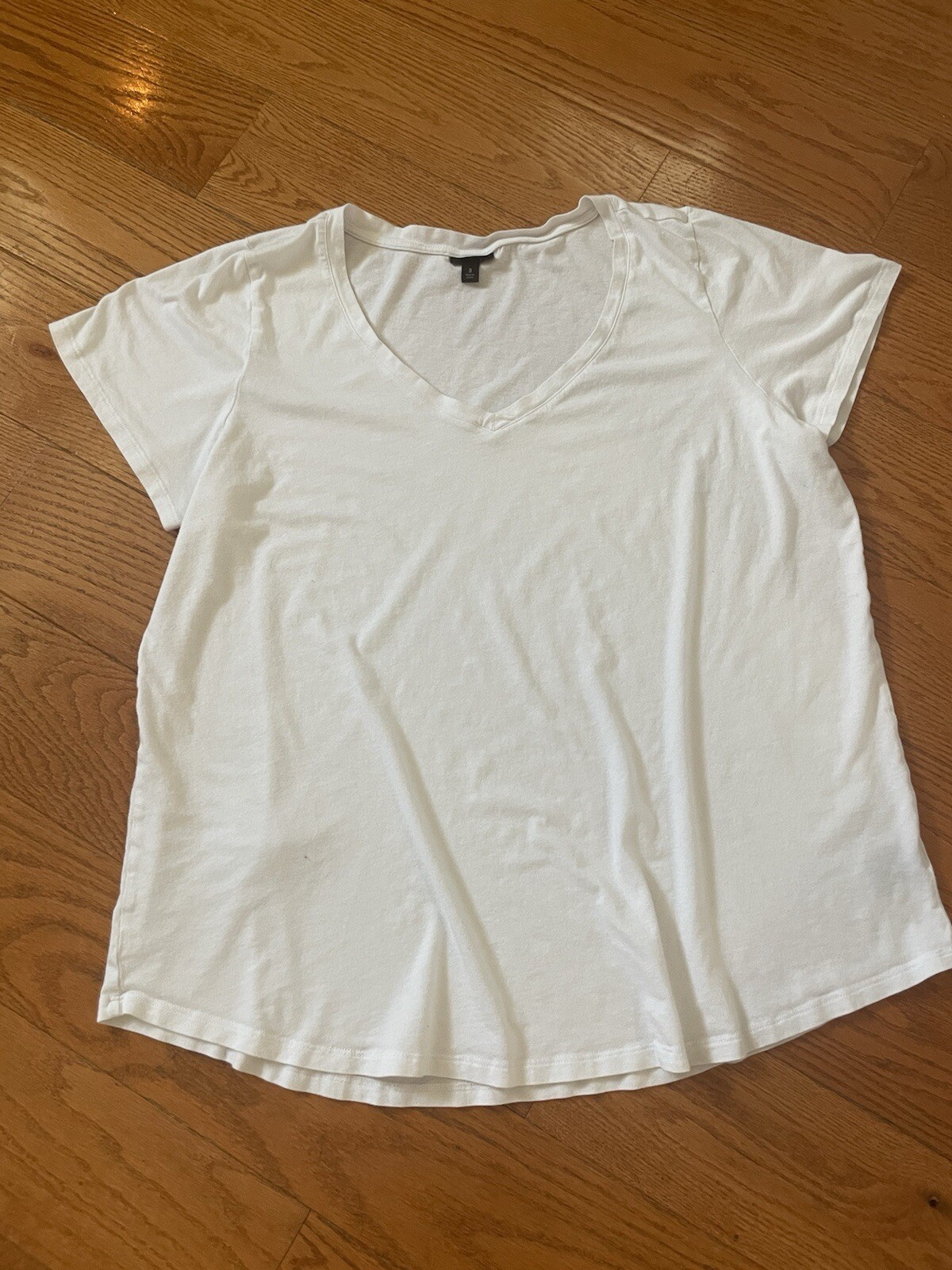 Torrid White VNeck Basic TShirt - image 1