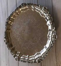 Vtg Silver Tone Plate Tray USAF 380th Bomb Wing Bombardment Squadron 1957 - 1963