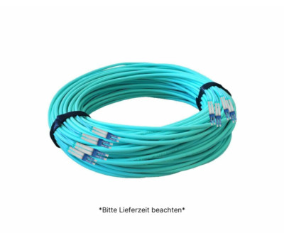 CONBIC  50m LC LC OM3 Multimode 8 Faser Universalkabel vorkonfektioniert aqua