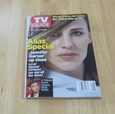 TV GUIDE Nov 20-Dec 5  2003 Jennifer Garner, Art Carney Charlotte NC  Metro