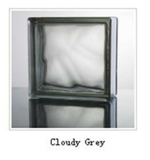 6PCS Glass Brick 190mmx190mmx80mm-Cloudy Brown Clear