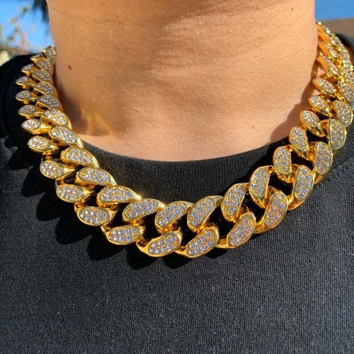 mens 16mm Wide Miami Cuban Link Chain 