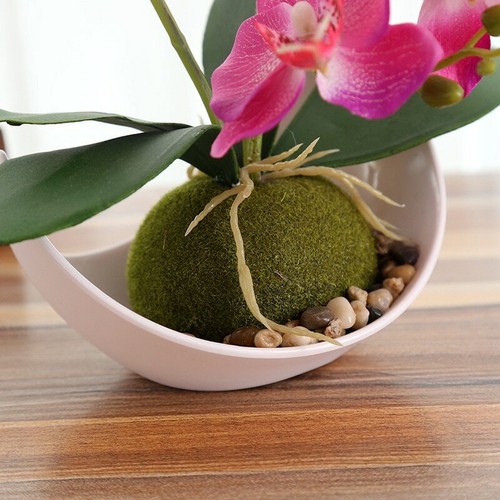1 Set Bonsai Kunstblumentopf Blumenset Haushalt Schreibtisch Zubehör - - Bild 9 von 13