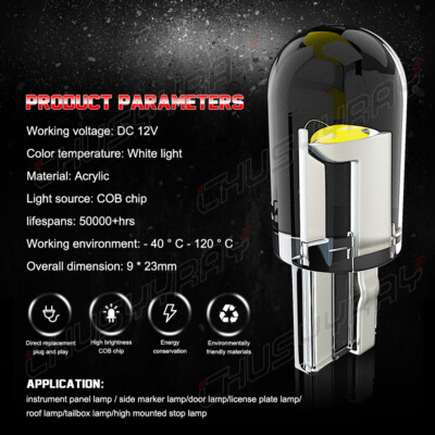 BlyilyB 12-Pack White T10 194 168 With Twist Lock Socket PC194 PC195 PC161 PC158 Dash Instrument LED Light Bulbs Bright Panel Gauge Cluster Dashboard
