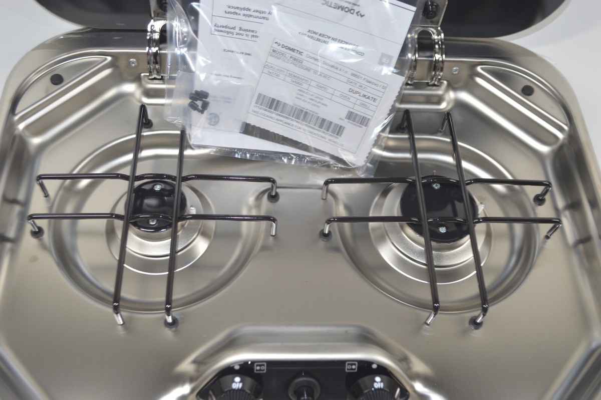Dometic PI8022 2-Burner RV / Marine Propane Teardrop Cooktop Stove