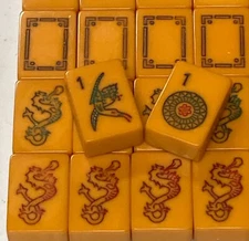 Vintage CORONET Majong MAH JONG  tile set. ready for 8 joker play. 12-25-24