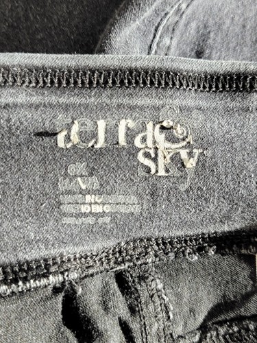 terra & sky jeans womens size 14w jegging stretch high rise denim charcoal gray - Photo 10/10