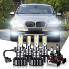 For BMW 320i 2013-2017 6x LED Headlight Hi/Low + Fog Light Bulbs Combo Kit 6000K