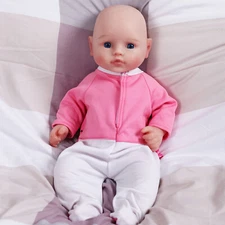New 16.5"Reborn Lifelike Girl Doll Adorable Platinum Silicone BabyDoll Best Gift