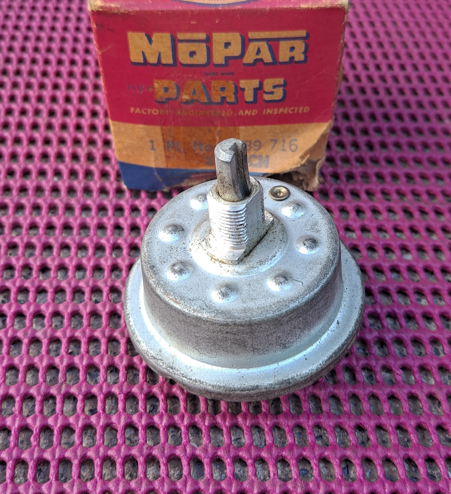 1950 Chrysler DeSoto 2 Door Hardtop Convertible NOS MoPar Dash MAP LAMP SWITCH