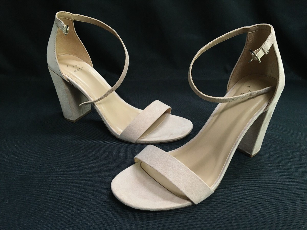 A New Day Women's EMA ANKLE STRAP Block Heel/SANDALS BLUSH