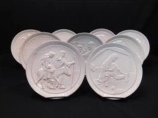 Vintage Frankoma Christmas Plates Set Of Nine 1960s 1970s Era