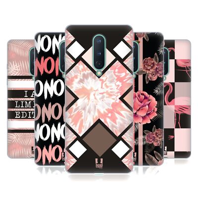 HEAD CASE DESIGNS BLACK & PINK SOFT GEL CASE FOR GOOGLE ONEPLUS PHONES