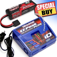 Traxxas 5000mAh 11.1v 3S 25C LiPo 2832x Battery PACKAGE w/EZ-Peak Plus Charger