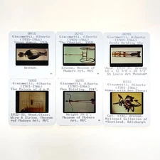 6 Alberto Giacometti 35mm Slides • Swiss Modernist Sculptures
