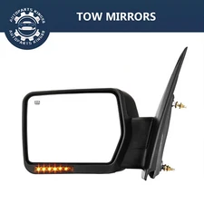 Driver Side Tow Mirror for 07-14 Ford F150 F-150 Power Heated LED Signal Light