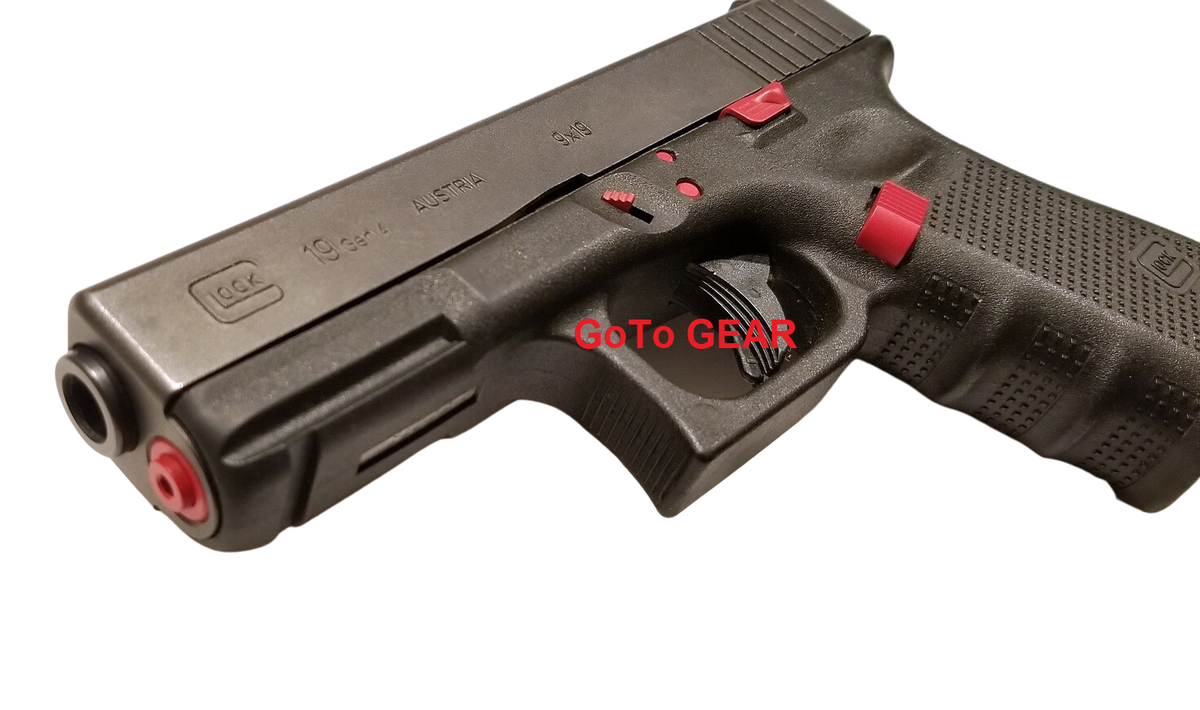 Extended Stainless Steel Slide Lock Lever Plus Spring For GLOCK 17
