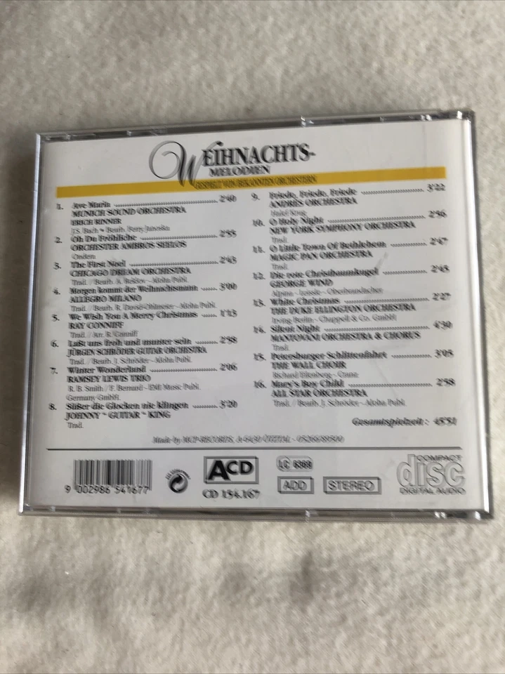 Weihnachts-Melodien gespielt von bekannten Orchestern -CD Zustand Neuwertig - Bild 2 von 4