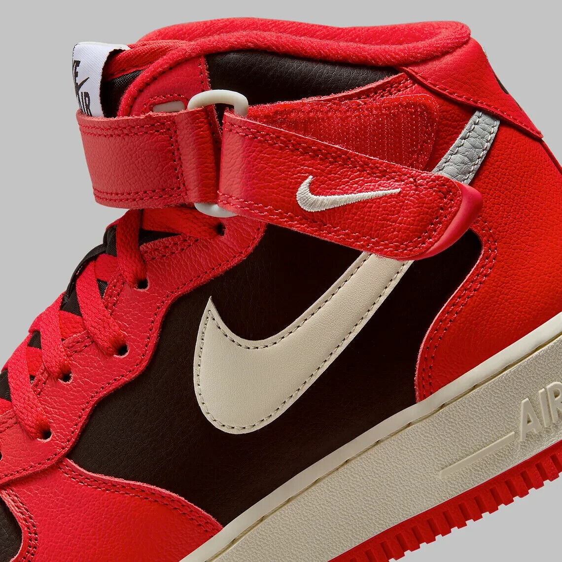 Nike Air Force 1 Mid '07 LV8 Black Red Retro Sneakers DZ2554 Nike Air Force 1 Mid '07 LV8 Black Red Retro Sneakers DZ2554