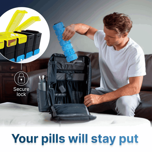 Extra Large Weekly Pill Organizer 2 Times a Day Xl Pill Case Am Pm Big Pill - Picture 5 of 6