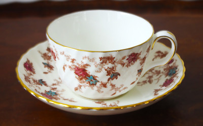 Minton Ancestral Teetasse und Untertasse 2-teiliges Set S 376 Bone China Made in England