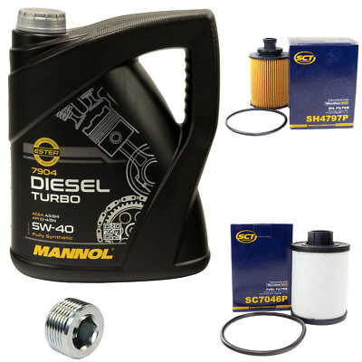 5L Öl Set Inspektion Kraftstoff Ölfilter Ölschraube für Fiat Doblo Panda Idea