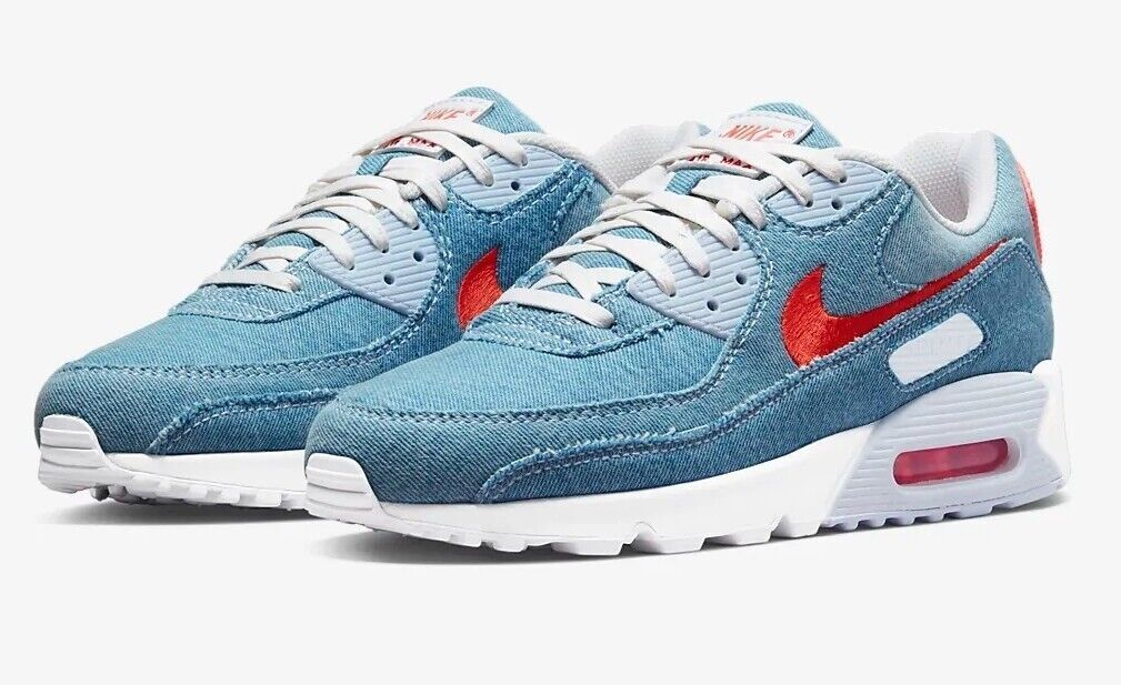 nike air max 90 multi color habanero red white