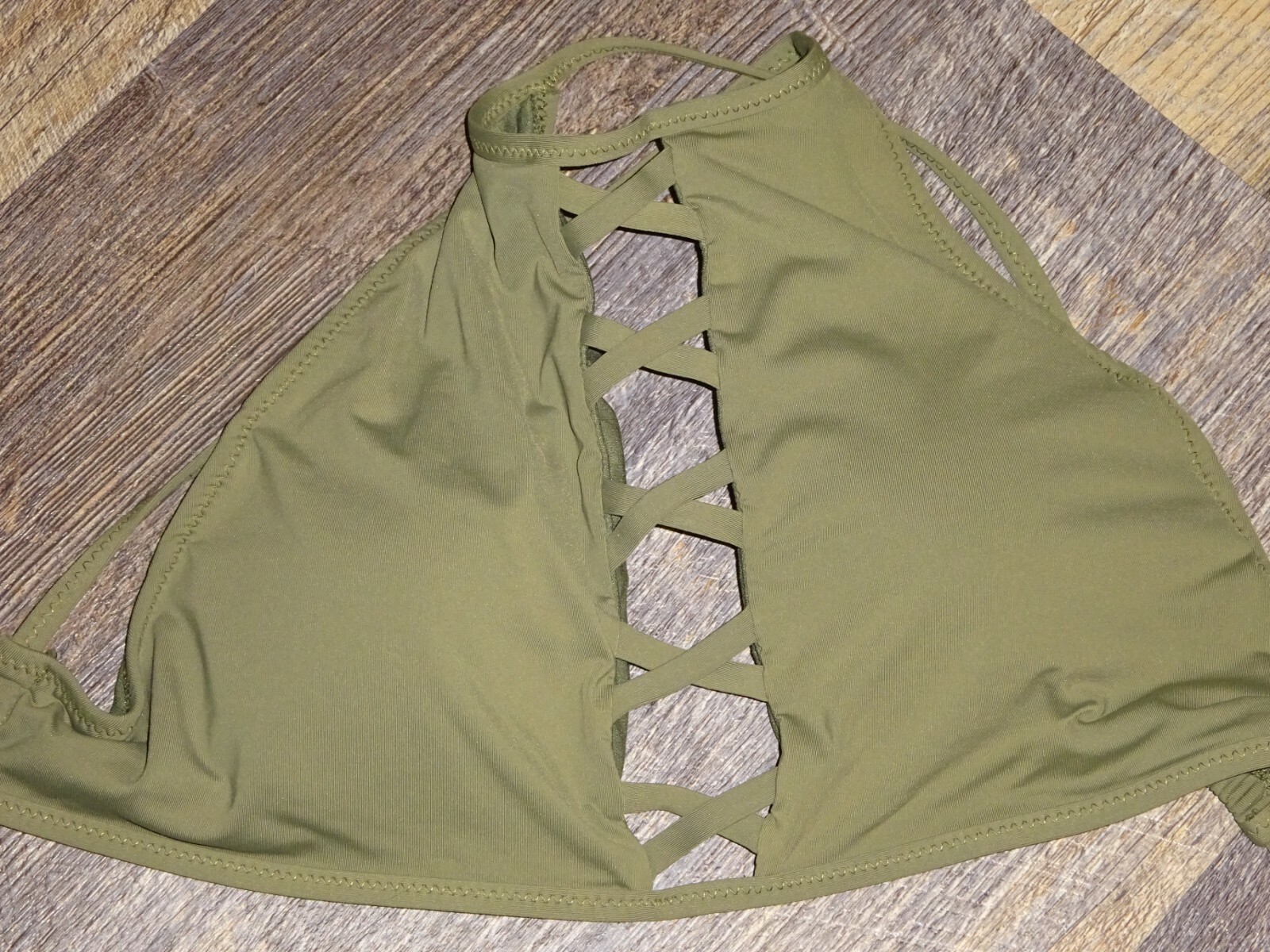 GARAGE swim bikini bathing suit halter top & botto… Gem