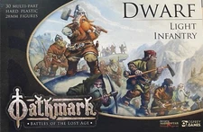 Oathmark Dwarf Light Infantry 28mm New • 1 Sprue • 5 Minis • Osprey Northstar
