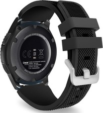 MoKo Band Compatible with Samsung Galaxy Watch 3 45mm/Gear S3 Black