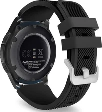 MoKo Band Compatible with Samsung Galaxy Watch 3 45mm/Gear S3 Black 