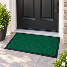 Green Indoor Outdoor Heavy Duty Door Mat with Rubber Backing - 17"x30"
