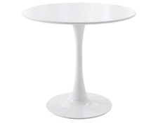 WHITE ROUND PEDESTAL DINING TABLE FOR MODERN KITCHEN LIVING ROOM TABLE NEW 80CM