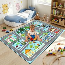 Kids Car Rug Play Mat 100 150cm 39 59 Inch , City Road Play Rug for Toddlers...