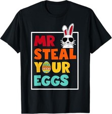 Mr Steal Your Eggs Easter Boys Toddlers Funny Spring Humor T-Shirt