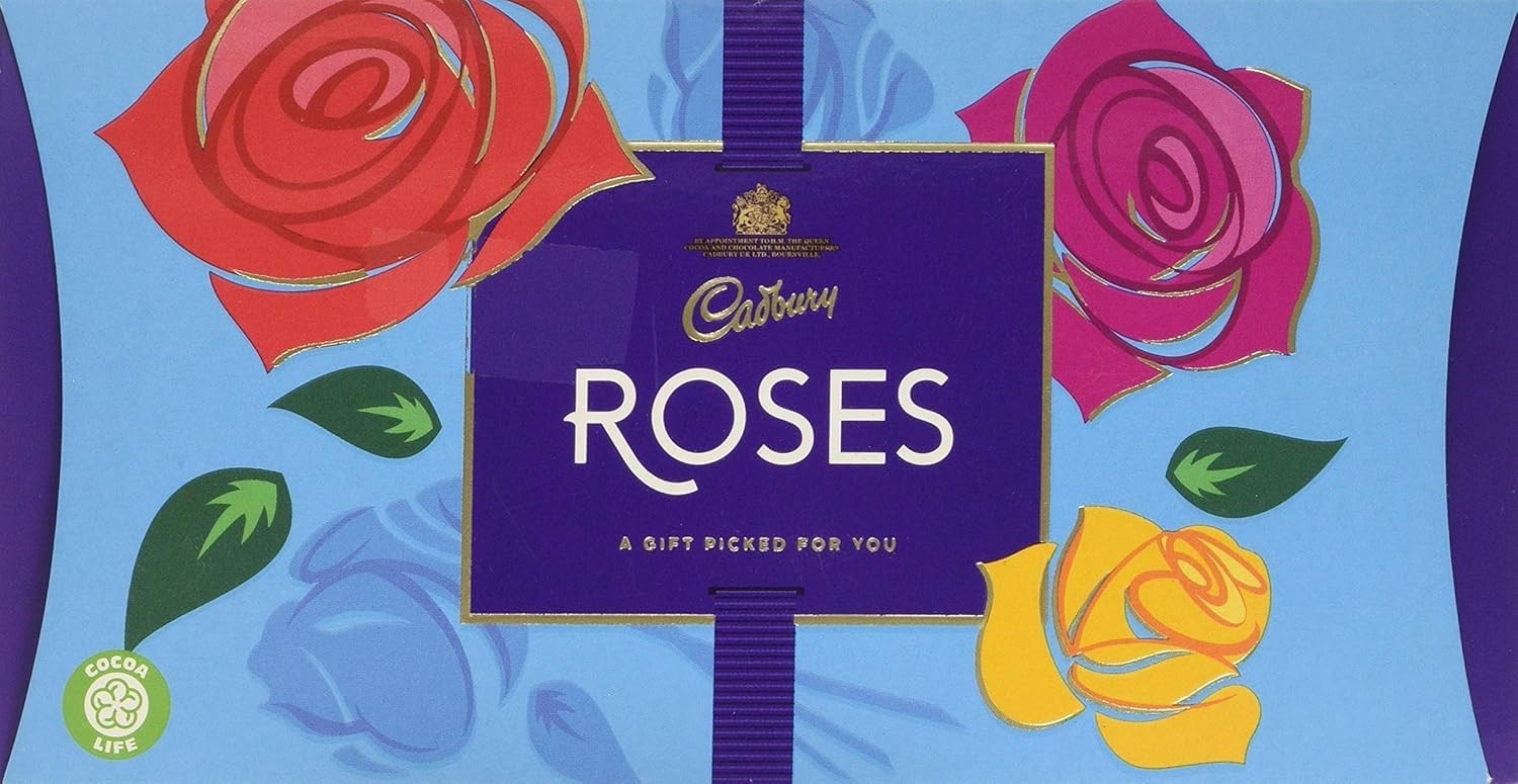 Cadbury Roses Chocolate Gift Carton, Assorted Miniature Milk Chocolates, The