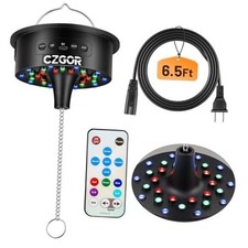 Rotating Disco Ball Motor Light with Remote, Adjustable Speed, 30 RGB 3-15 RPM