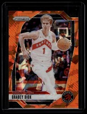 2024-25 Panini Prizm #205 Gradey Dick Prizms Orange Ice